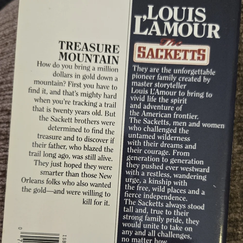 VINTAGE 1972 Louis L'Amour 'Treasure Mountain' Book